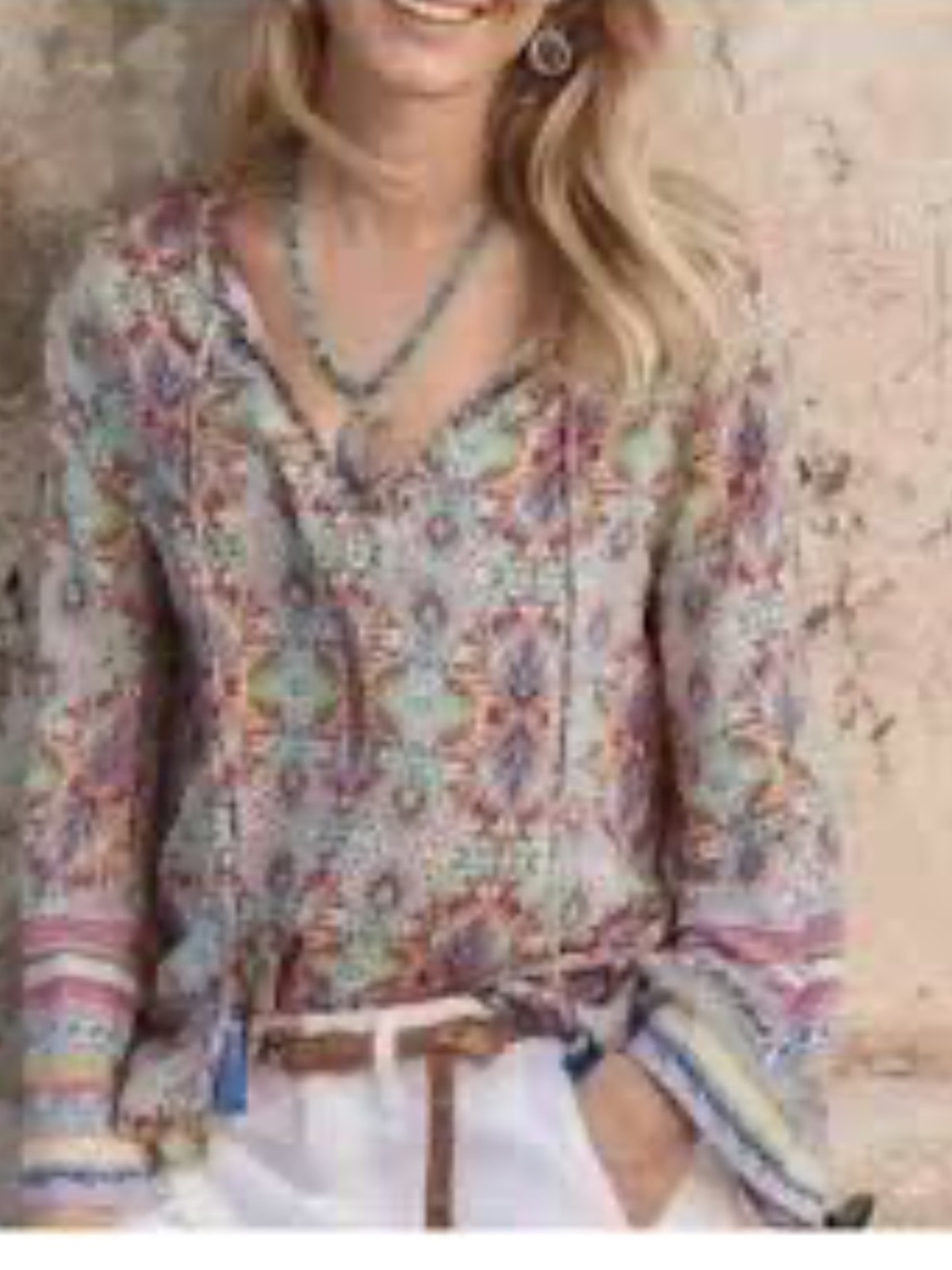 Sundance boho peasant top, size medium